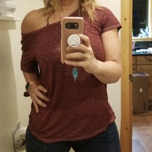 Off the Shoulder Open Back Casual Top